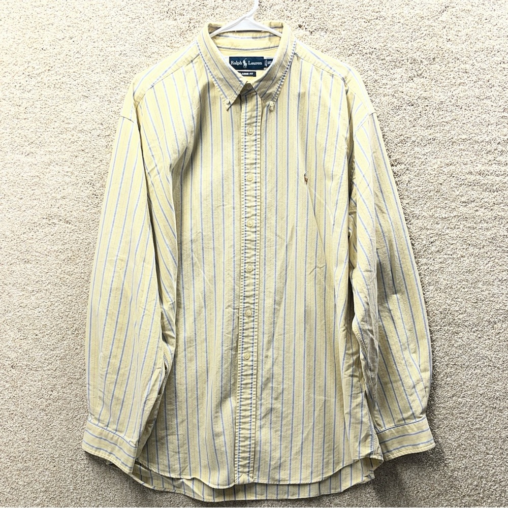 Imperfect XXL Polo Ralph Lauren classic fit 100% cotton button down long sleeved - Picture 11 of 15